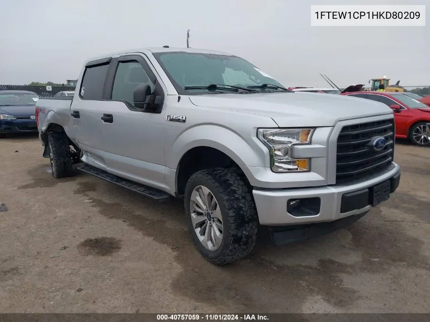 2017 Ford F-150 Xl VIN: 1FTEW1CP1HKD80209 Lot: 40757059