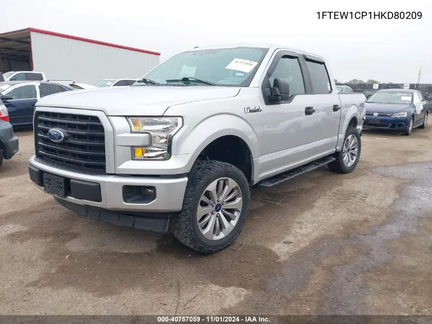 2017 Ford F-150 Xl VIN: 1FTEW1CP1HKD80209 Lot: 40757059