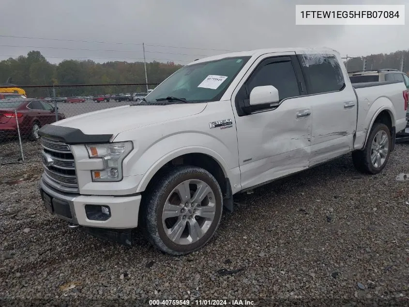 2017 Ford F-150 Limited VIN: 1FTEW1EG5HFB07084 Lot: 40759549