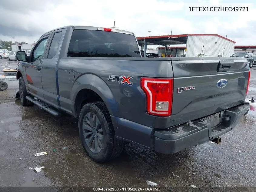 2017 Ford F-150 Xl VIN: 1FTEX1CF7HFC49721 Lot: 40762958