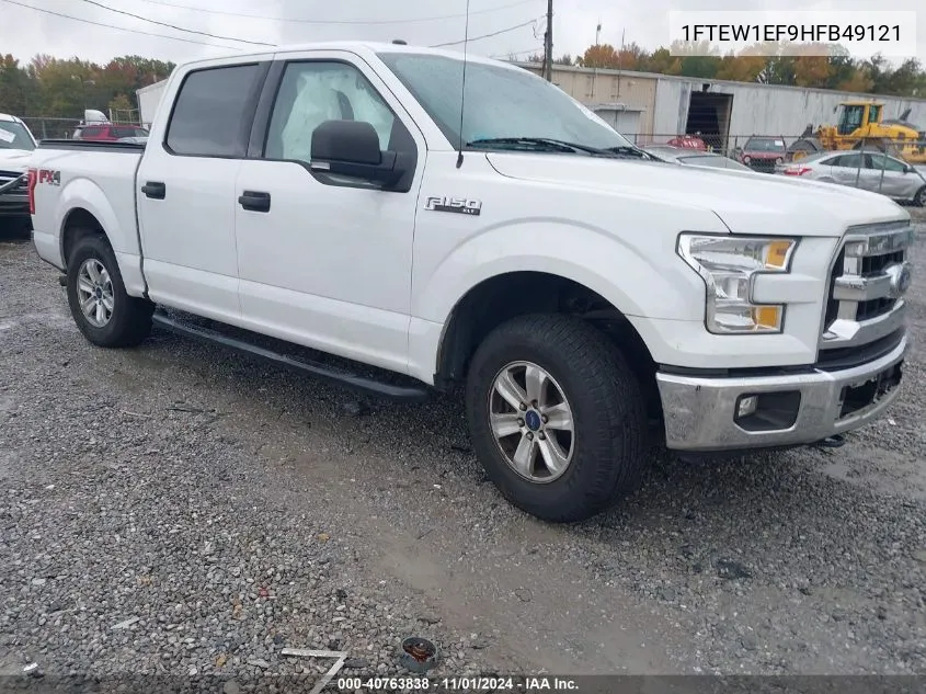 2017 Ford F-150 Xlt VIN: 1FTEW1EF9HFB49121 Lot: 40763838