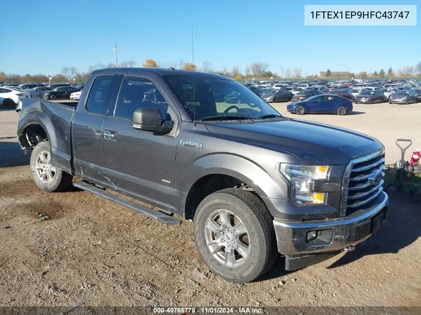 2017 Ford F-150 Xlt VIN: 1FTEX1EP9HFC43747 Lot: 40765778