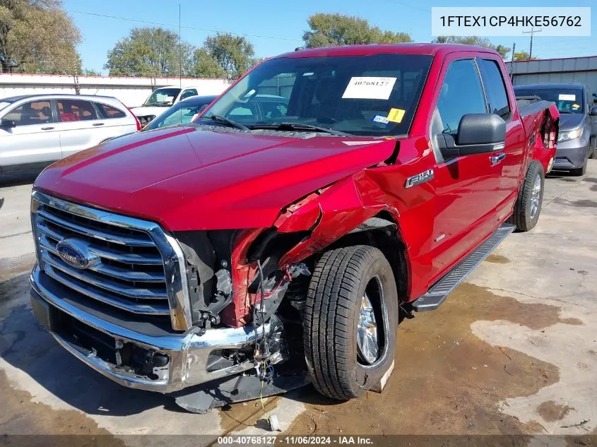 2017 Ford F-150 Xlt VIN: 1FTEX1CP4HKE56762 Lot: 40768127