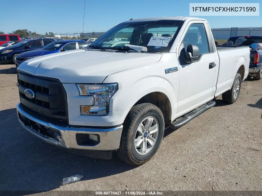 2017 Ford F-150 Xl VIN: 1FTMF1CFXHKC71590 Lot: 40770427