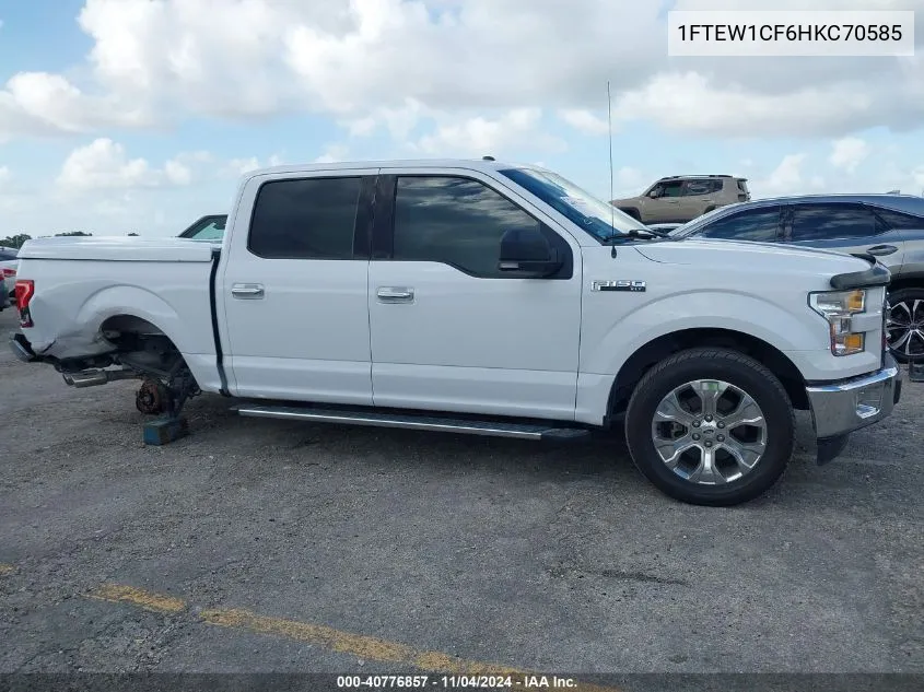 2017 Ford F-150 Xlt VIN: 1FTEW1CF6HKC70585 Lot: 40776857