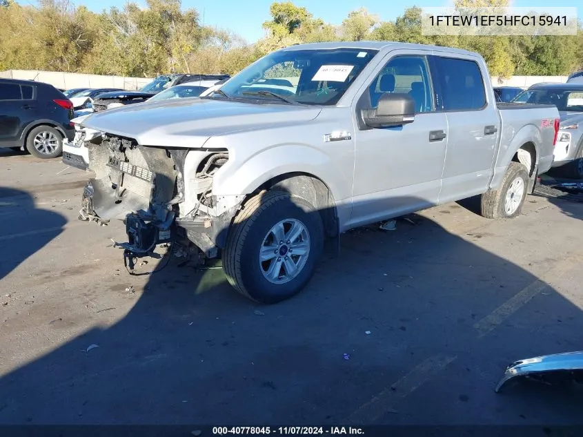 2017 Ford F-150 Xlt VIN: 1FTEW1EF5HFC15941 Lot: 40778045