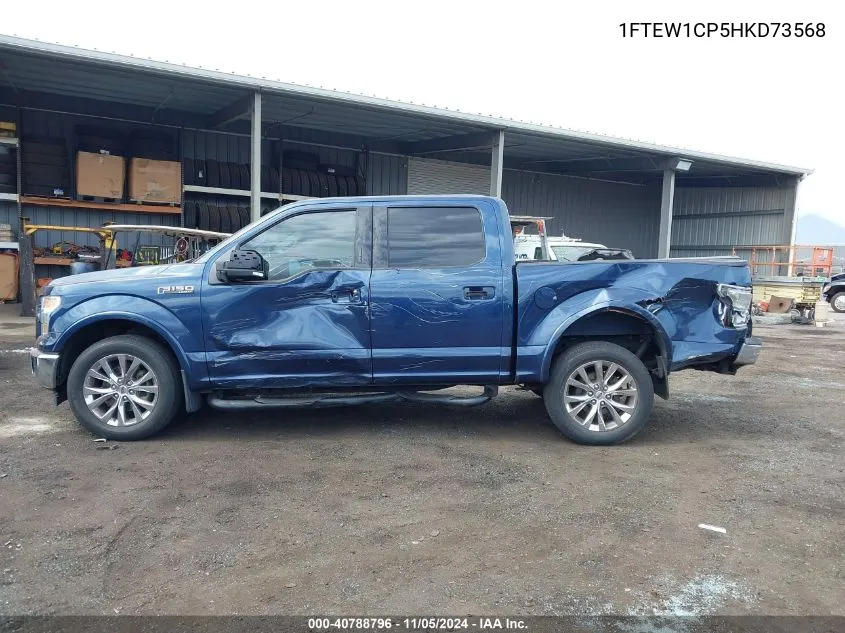 2017 Ford F-150 Lariat VIN: 1FTEW1CP5HKD73568 Lot: 40788796