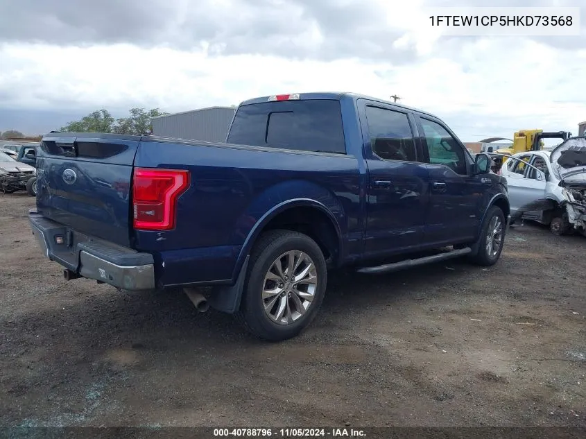 2017 Ford F-150 Lariat VIN: 1FTEW1CP5HKD73568 Lot: 40788796