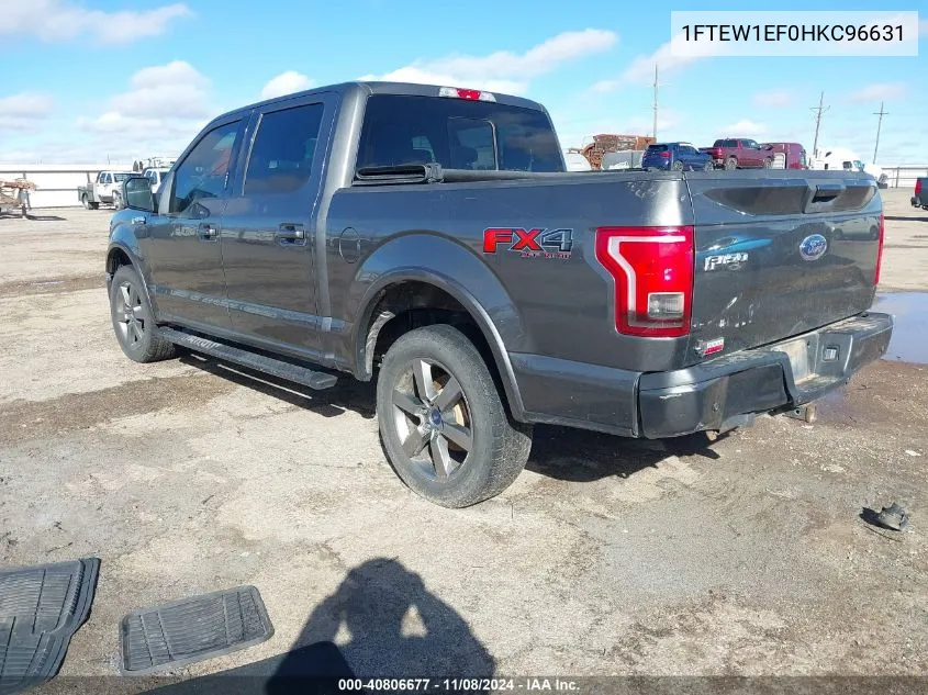 2017 Ford F-150 King Ranch/Lariat/Platinum/Xl/Xlt VIN: 1FTEW1EF0HKC96631 Lot: 40806677