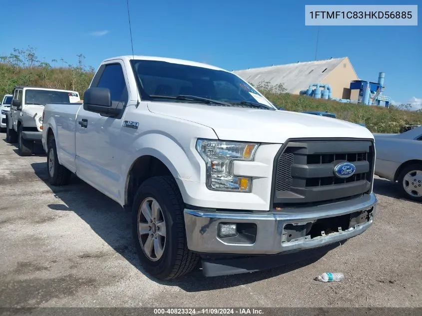 2017 Ford F-150 Xl VIN: 1FTMF1C83HKD56885 Lot: 40823324