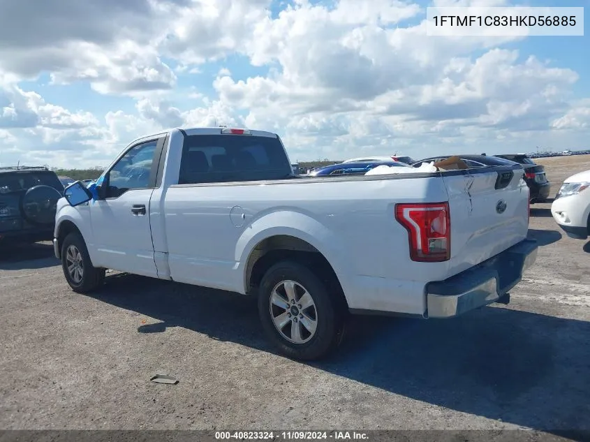 2017 Ford F-150 Xl VIN: 1FTMF1C83HKD56885 Lot: 40823324