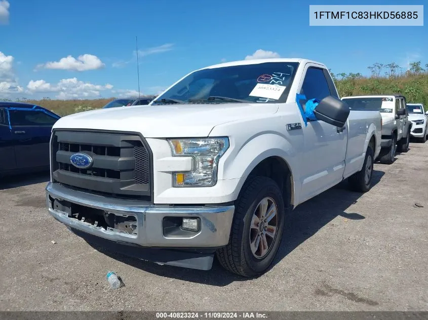 2017 Ford F-150 Xl VIN: 1FTMF1C83HKD56885 Lot: 40823324