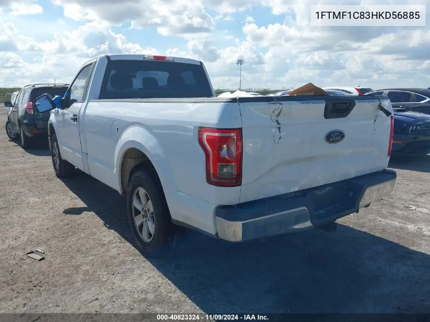 2017 Ford F-150 Xl VIN: 1FTMF1C83HKD56885 Lot: 40823324