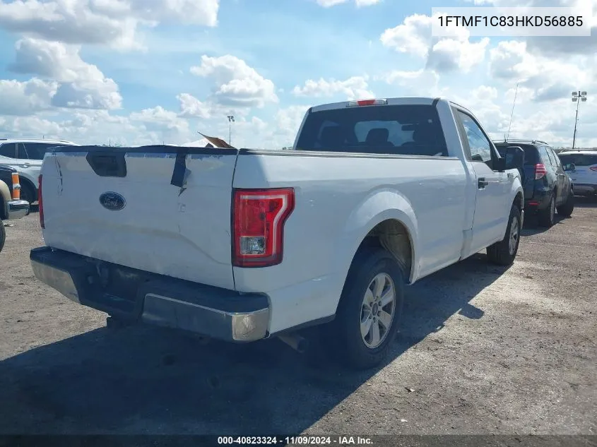 2017 Ford F-150 Xl VIN: 1FTMF1C83HKD56885 Lot: 40823324