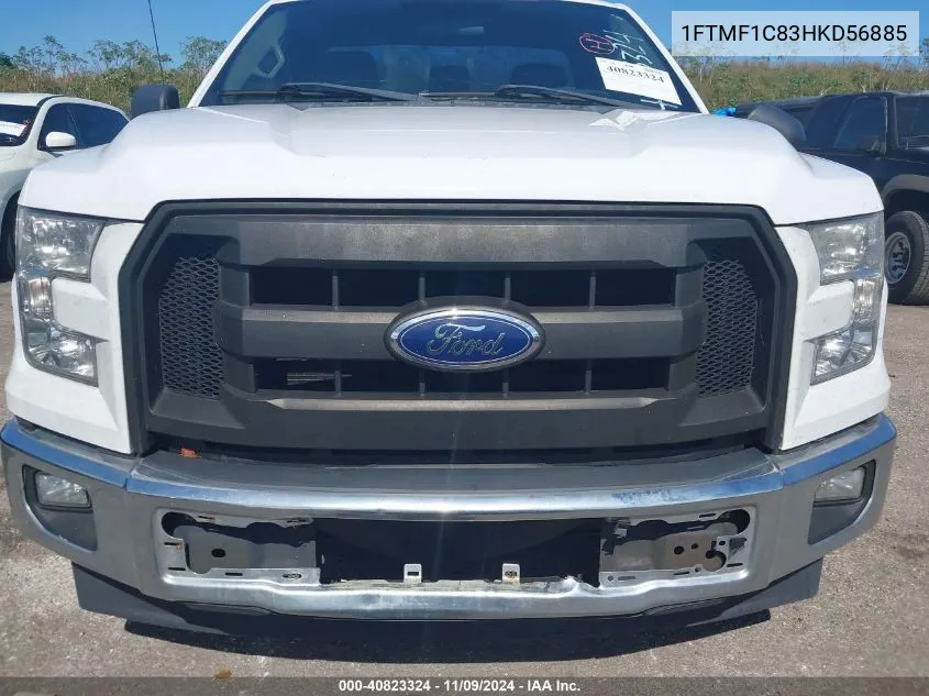 2017 Ford F-150 Xl VIN: 1FTMF1C83HKD56885 Lot: 40823324