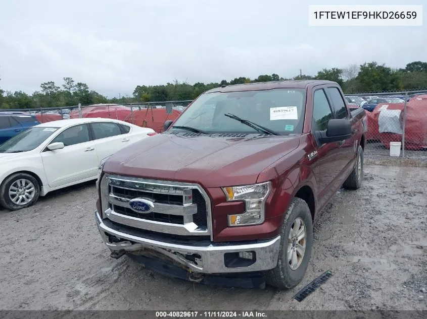 2017 Ford F-150 Xlt VIN: 1FTEW1EF9HKD26659 Lot: 40829617