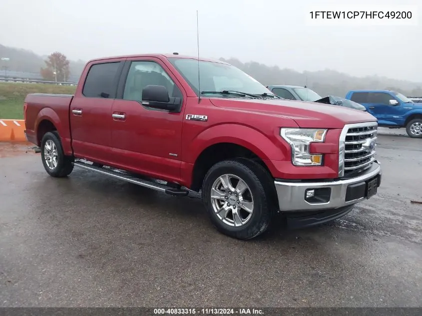 2017 Ford F-150 Xlt VIN: 1FTEW1CP7HFC49200 Lot: 40833315