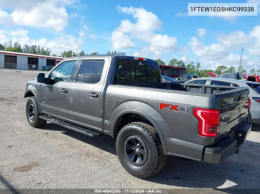 2017 Ford F-150 Lariat VIN: 1FTEW1EG5HKC99338 Lot: 40842393