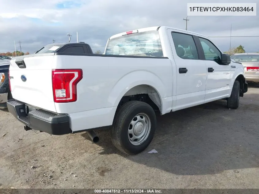 2017 Ford F-150 Xl VIN: 1FTEW1CPXHKD83464 Lot: 40847512