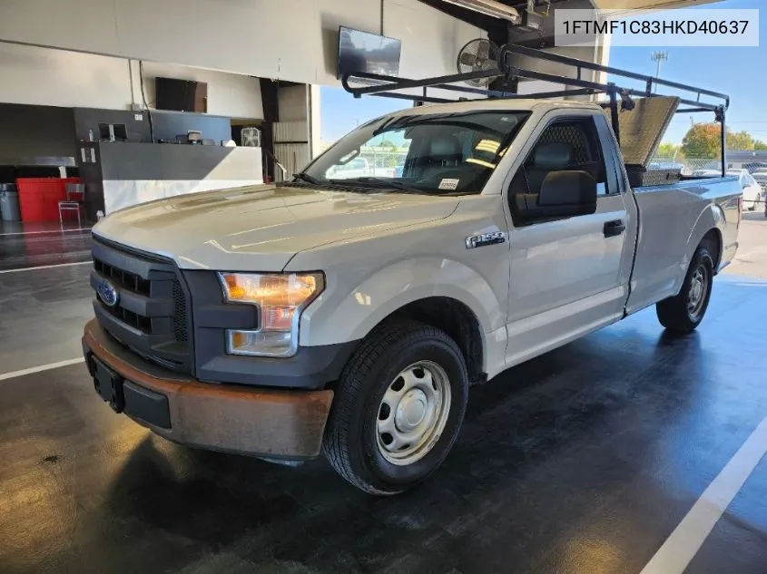 2017 Ford F-150 Xl VIN: 1FTMF1C83HKD40637 Lot: 40850889