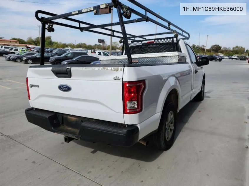 2017 Ford F-150 Xl VIN: 1FTMF1C89HKE36000 Lot: 40850890