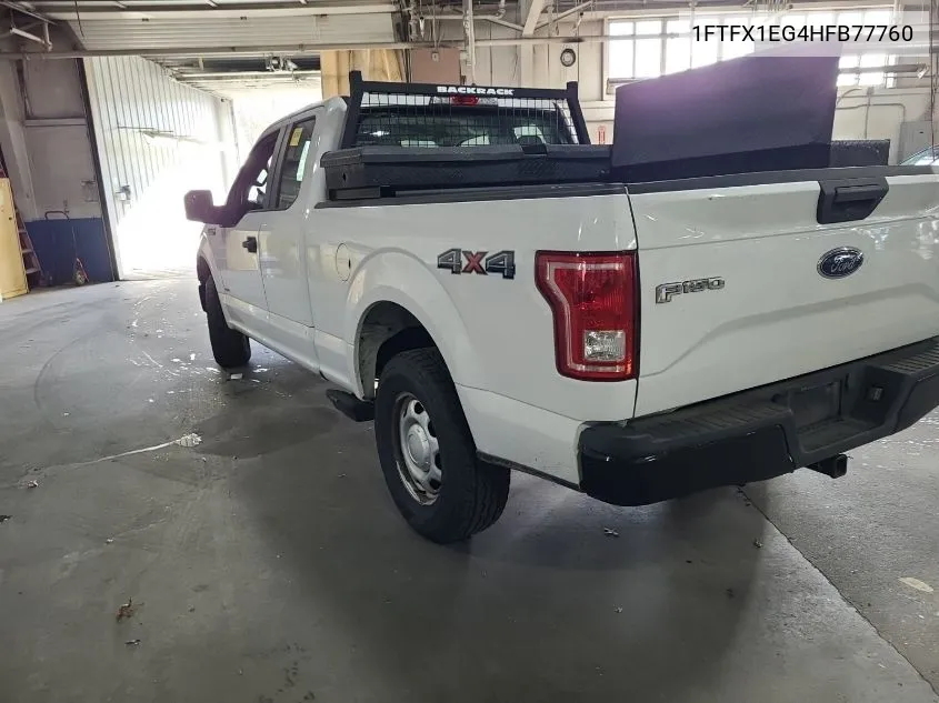 2017 Ford F150 Super Cab VIN: 1FTFX1EG4HFB77760 Lot: 40865740