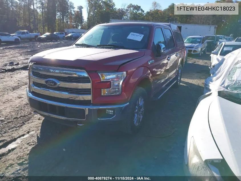 2017 Ford F-150 Lariat VIN: 1FTEW1EG4HKC18023 Lot: 40879274