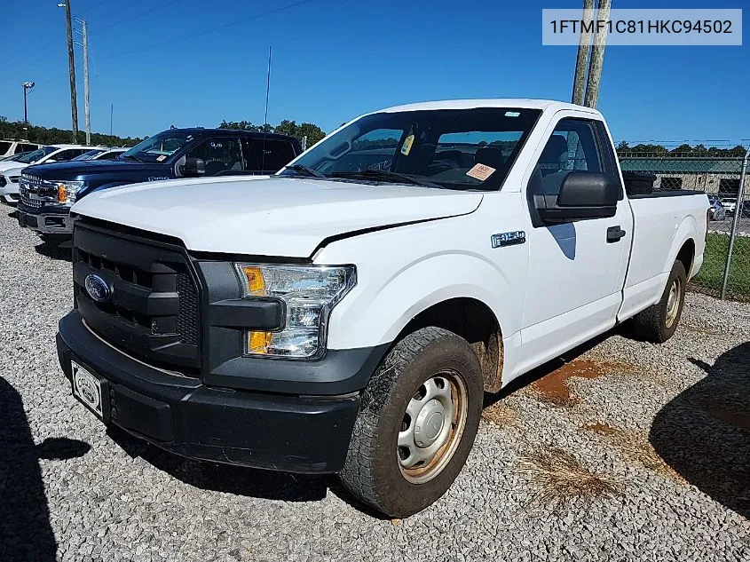 2017 Ford F150 VIN: 1FTMF1C81HKC94502 Lot: 40895509