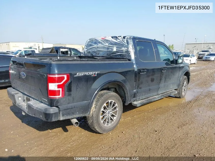 2018 Ford F150 Supercrew VIN: 1FTEW1EPXJFD35300 Lot: 12065633