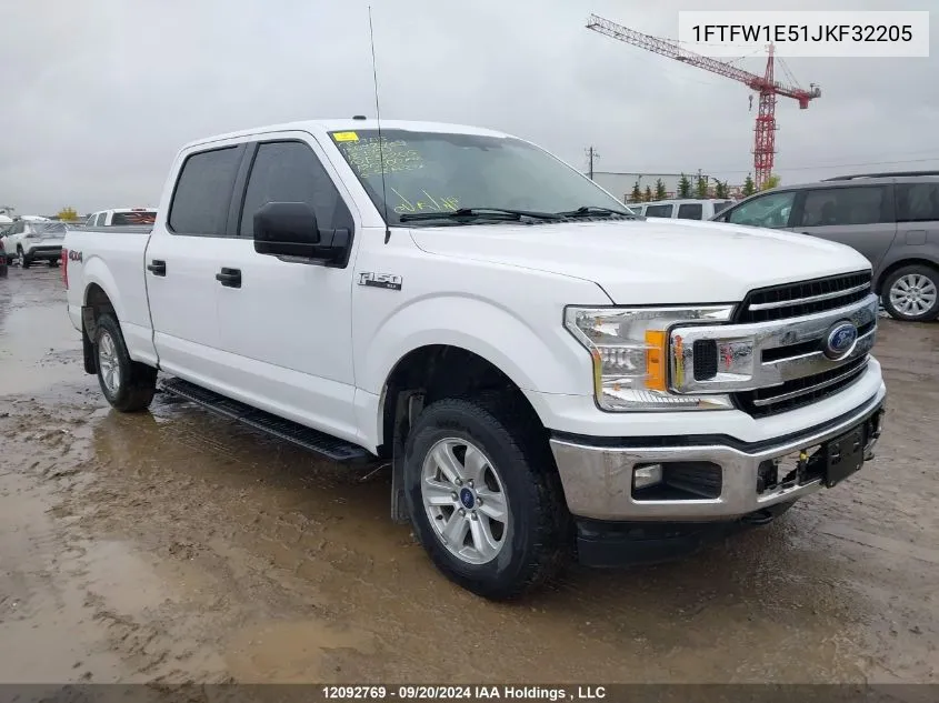 2018 Ford F150 Supercrew VIN: 1FTFW1E51JKF32205 Lot: 12092769