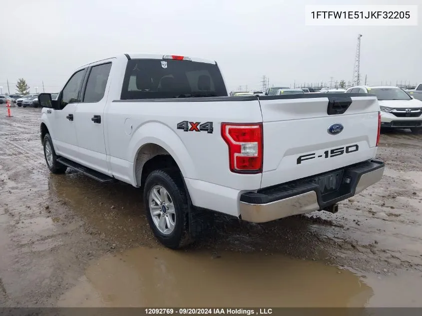 2018 Ford F150 Supercrew VIN: 1FTFW1E51JKF32205 Lot: 12092769