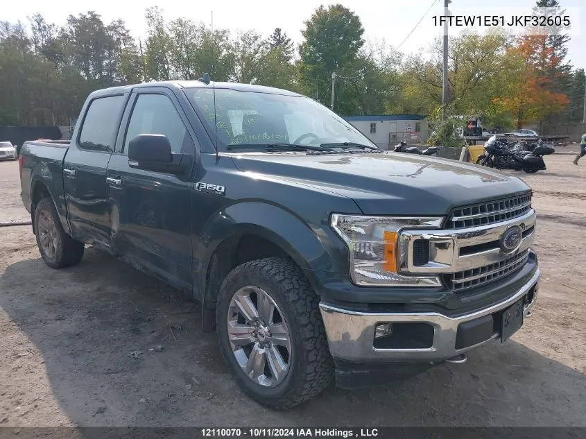 2018 Ford F-150 Xlt VIN: 1FTEW1E51JKF32605 Lot: 12110070