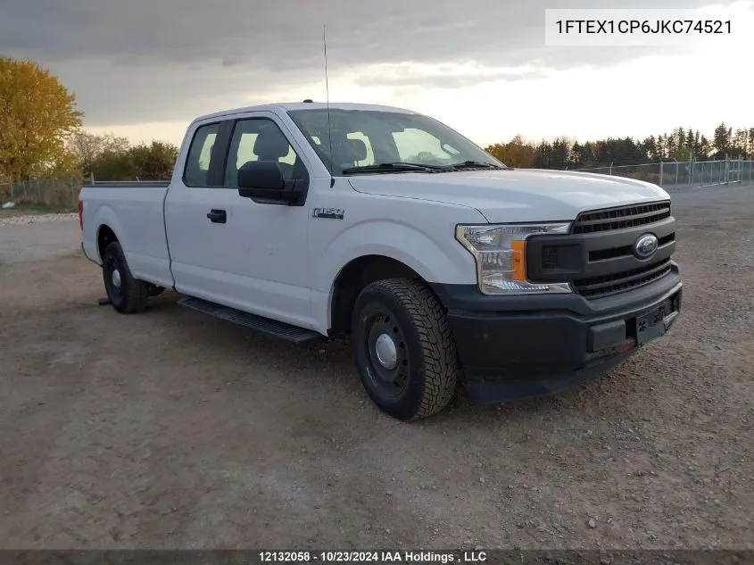 2018 Ford F150 Super Cab VIN: 1FTEX1CP6JKC74521 Lot: 12132058