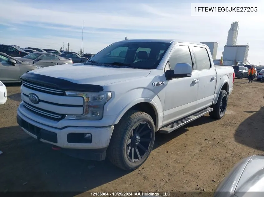 2018 Ford F150 Supercrew VIN: 1FTEW1EG6JKE27205 Lot: 12136984