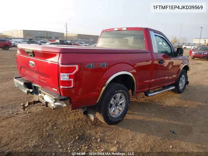 2018 Ford F150 VIN: 1FTMF1EP4JKD39569 Lot: 12144349