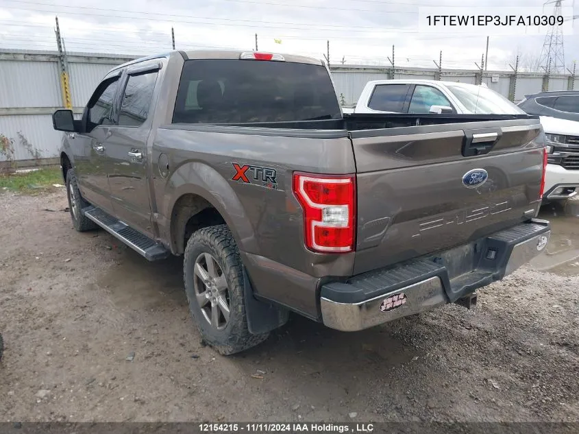 2018 Ford F150 Supercrew VIN: 1FTEW1EP3JFA10309 Lot: 12154215