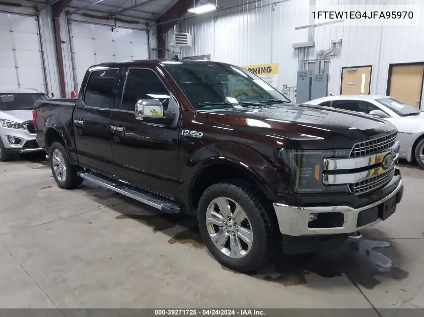 2018 Ford F-150 Lariat VIN: 1FTEW1EG4JFA95970 Lot: 39271725