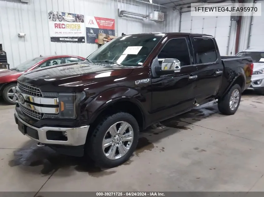 2018 Ford F-150 Lariat VIN: 1FTEW1EG4JFA95970 Lot: 39271725