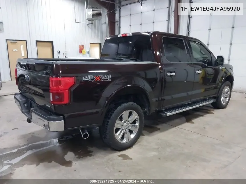 2018 Ford F-150 Lariat VIN: 1FTEW1EG4JFA95970 Lot: 39271725