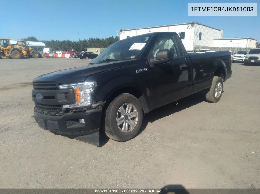 2018 Ford F-150 Xl VIN: 1FTMF1CB4JKD51003 Lot: 39313163