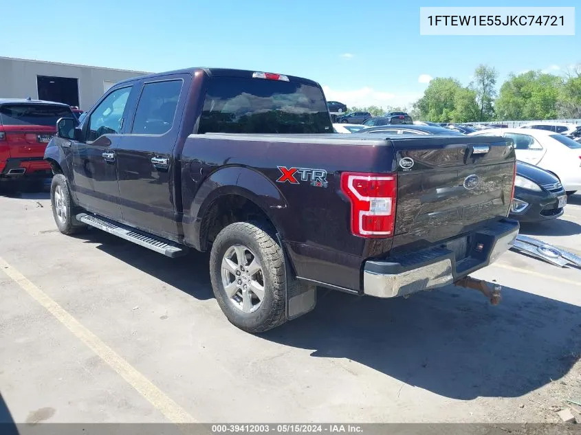 1FTEW1E55JKC74721 2018 Ford F-150 Xlt