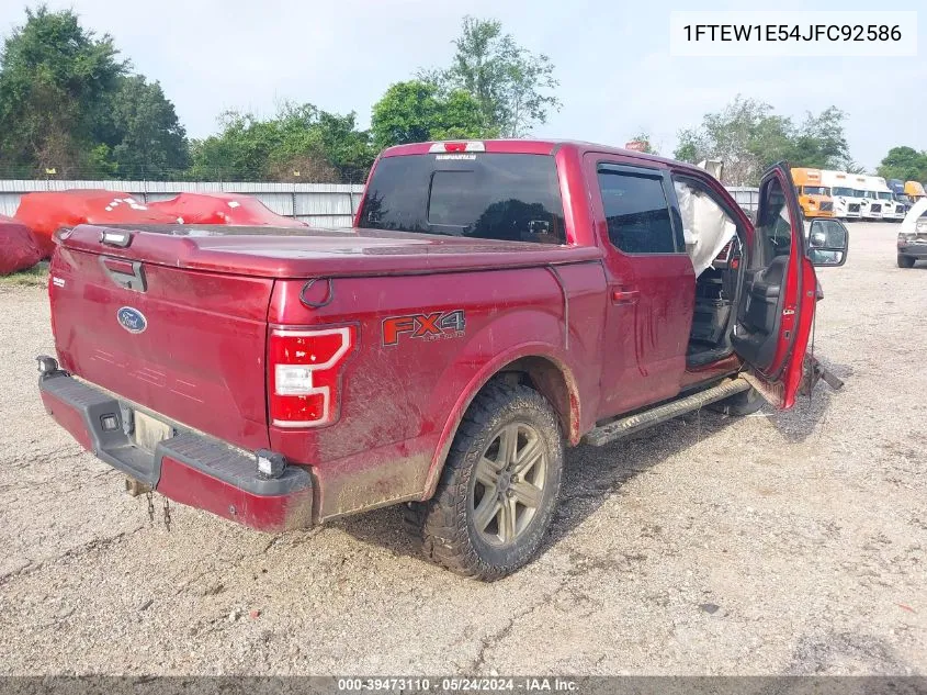 2018 Ford F-150 Xlt VIN: 1FTEW1E54JFC92586 Lot: 39473110