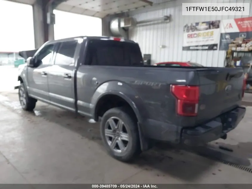 2018 Ford F-150 Lariat VIN: 1FTFW1E50JFC49321 Lot: 39485709