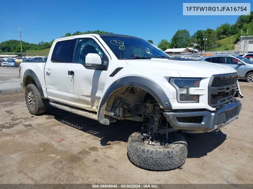 2018 Ford F-150 Raptor VIN: 1FTFW1RG1JFA16754 Lot: 40532486