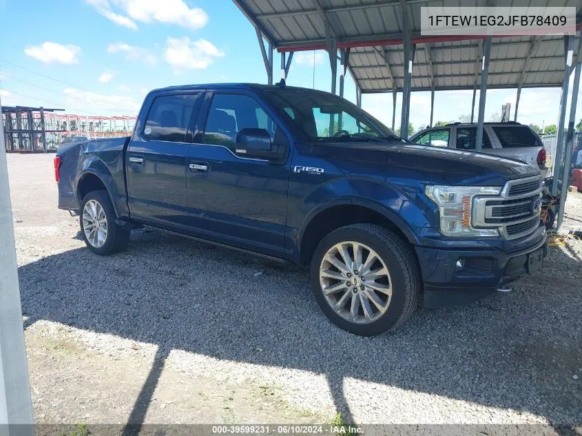 2018 Ford F-150 Limited VIN: 1FTEW1EG2JFB78409 Lot: 39599231