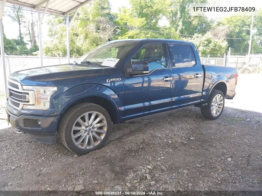 2018 Ford F-150 Limited VIN: 1FTEW1EG2JFB78409 Lot: 39599231