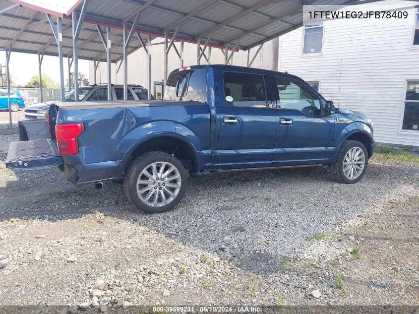 1FTEW1EG2JFB78409 2018 Ford F-150 Limited