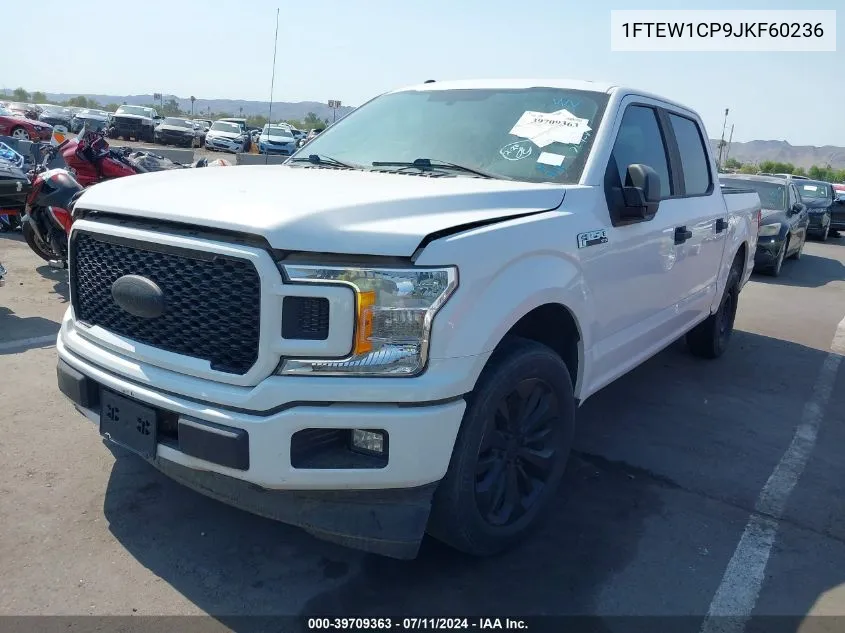 2018 Ford F-150 Xl VIN: 1FTEW1CP9JKF60236 Lot: 39709363