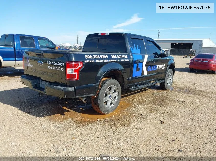 2018 Ford F-150 Xlt VIN: 1FTEW1EG2JKF57076 Lot: 39721565