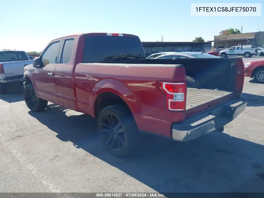 2018 Ford F-150 Xlt VIN: 1FTEX1C58JFE75070 Lot: 39814527